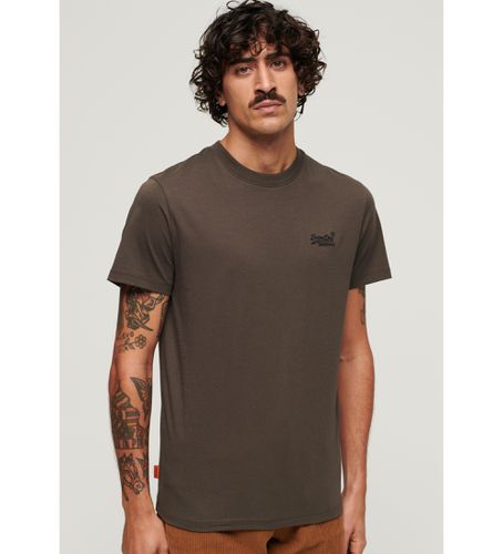 M1011927A T-shirt avec logo Essential brodé en marron (XXL), Casuel, Coton, Manche courte - Superdry - Modalova