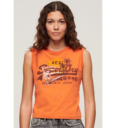 W6011884A T-shirt ajusté avec logo LA Vintage (S), Casuel, Coton, Sans manches / bretelles - Superdry - Modalova