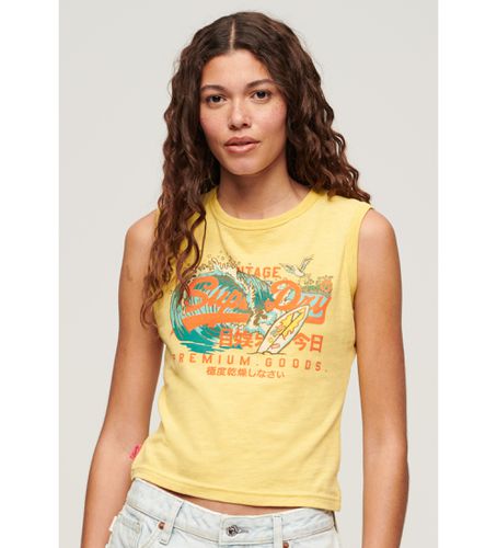 W6011884A T-shirt ajusté avec logo LA Vintage (S), Casuel, Coton, Sans manches / bretelles - Superdry - Modalova