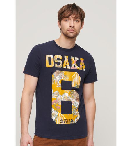 M1011965A Osaka 6 Japanese Infill T-shirt (S), Casuel, Coton, Manche courte, Marine - Superdry - Modalova