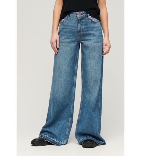 W7011066A Jean évasé à jambe large et ourlets bruts (28/32), Casuel, Coton, Denim - Superdry - Modalova