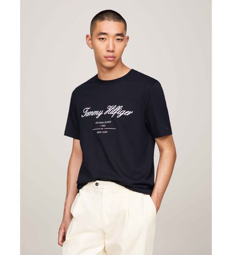 MW0MW33691 T-shirt exclusif en maille avec logo Script en (L), Casuel, Coton, Manche courte - Tommy Hilfiger - Modalova