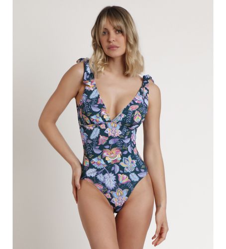 Maillot de bain dos nu Night Paisley bows (S), Bleu, Beachwear, Polyamide - Admas - Modalova