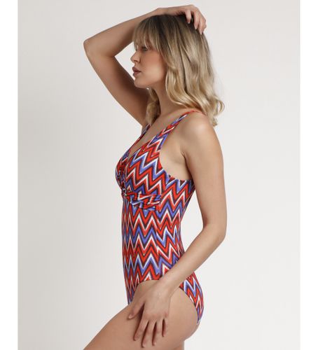 Maillot de bain drapé Ethnic Waves multicolore (L), Beachwear, Polyamide - Admas - Modalova