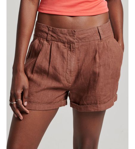 W7110331A Short en lin surteint (XXS), Marron, Casuel - Superdry - Modalova