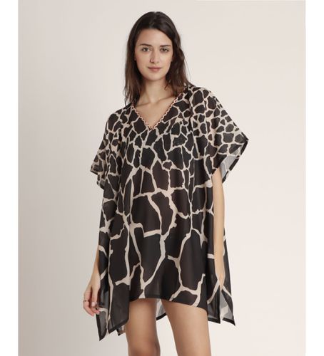 Kaftan Robe en peau noire (M), Beachwear, Polyester, Manche courte - Admas - Modalova