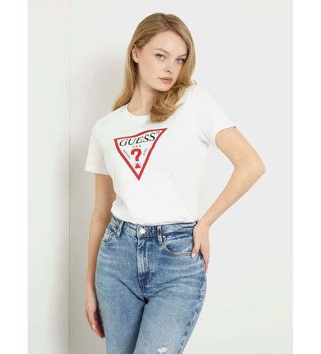 W1YI1BI3Z14 T-shirt à logo triangulaire (XS), Casuel, Coton, Manche courte - Guess - Modalova