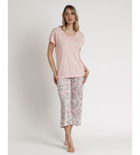 Pyjama à manches courtes fleurs roses (M), Homewear, Coton, Manche courte - Admas - Modalova