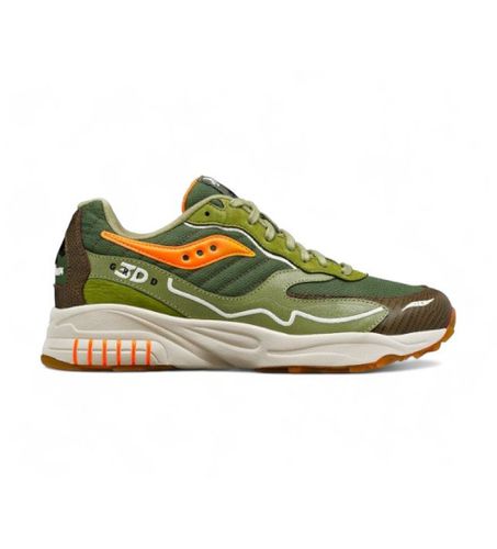 S70682-1 Chaussures vertes 3D Grid Hurricane (40), Cuir, Plat, Lacets, Casuel - Saucony - Modalova