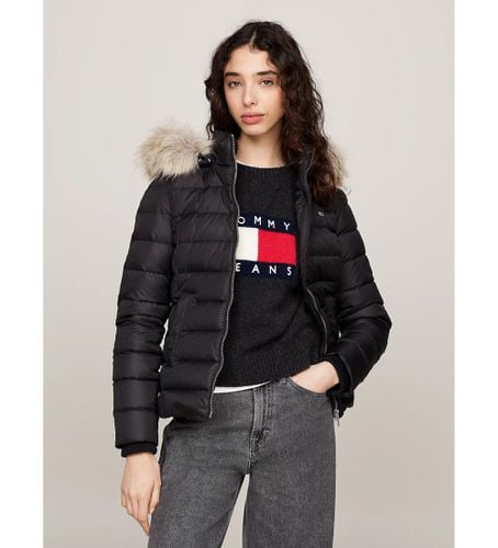 DW0DW18312 Veste à capuche en fausse fourrure noire (L), Casuel, Polyester - Tommy Jeans - Modalova