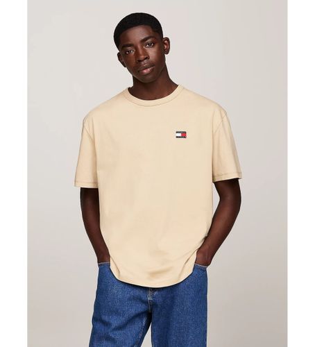 DM0DM17995 T-shirt à col rond avec patch (M), Casuel, Manche courte, Le coton biologique, Durable - Tommy Jeans - Modalova