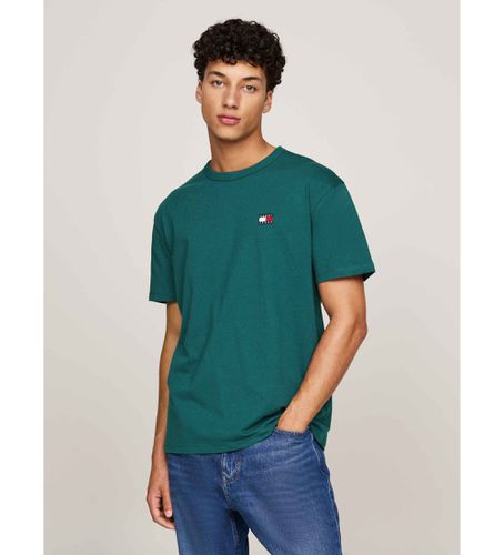 DM0DM17995 T-shirt à col rond avec écusson (L), Casuel, Manche courte, Le coton biologique, Durable - Tommy Jeans - Modalova