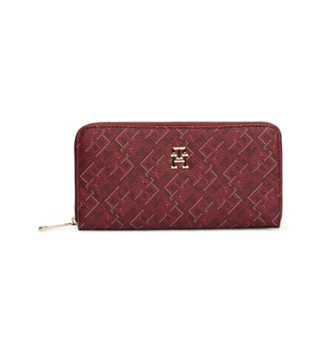 AW0AW17102 Portefeuille à fermeture éclair monogrammé Maroon TH (OSFA), Casuel, Grenat, Polyuréthane - Tommy Hilfiger - Modalova