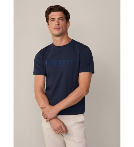 HM500841 T-shirt classique Heritage (L), Casuel, Coton, Manche courte, Marine - Hackett London - Modalova