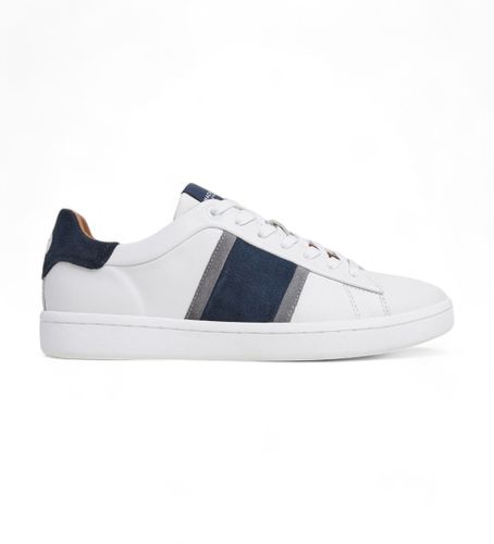 HMS21399 Bond Straps Leather Sneakers (41), Cuir, Blanc, Plat, Lacets, Casuel - Hackett London - Modalova