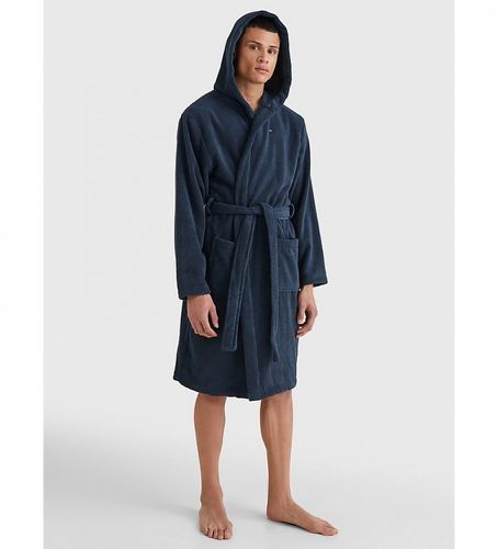 S87905573 Peignoir à capuche Homewear (XXL), Bleu, Coton - Tommy Hilfiger - Modalova