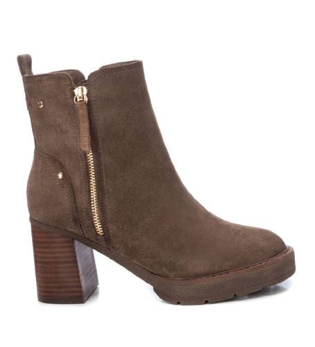 TAUPE Bottines en cuir 161858 marron (37), 5 à 8 cm, Fermeture éclair, Casuel - Carmela - Modalova