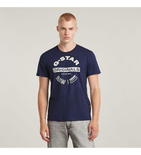 D26371-C627-6067 Originals Logo T-shirt (M), Casuel, Coton, Manche courte, Marine - G-Star - Modalova