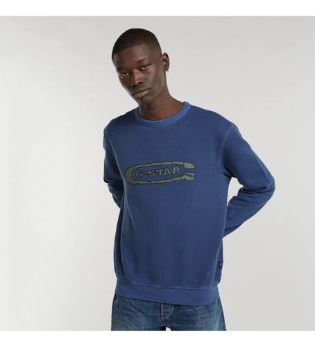 D25101-D688-B851 Sweatshirt Destroyed G Logo (XS), Casuel, Le coton biologique, Durable, Marine - G-Star - Modalova