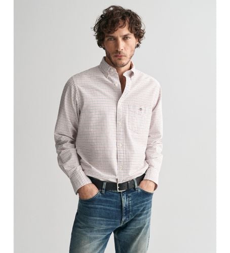 Tattersall Classic Regular Fit Checked Oxford Shirt (L), Casuel, Manche longue, Le coton biologique, Durable - Gant - Modalova