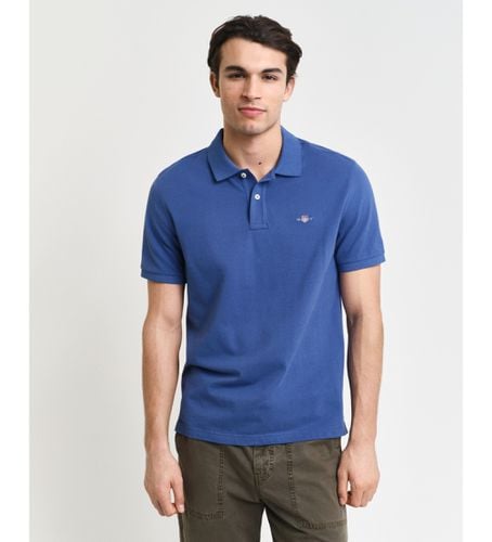 Polo en piqué coupe régulière Shield (4XL), Bleu, Casuel, Coton, Manche courte - Gant - Modalova