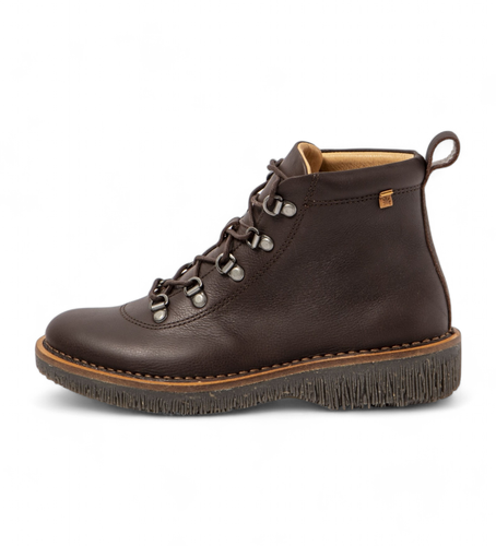 Bottines en cuir marron N5583 (36), Plat, Lacets, Casuel - El Naturalista - Modalova