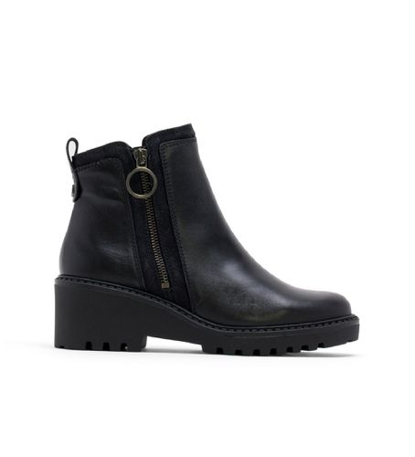 Bottines en cuir avec semelle compensée et fermeture éclair Leona (37), Noir, 5 à 8 cm, Casuel - Porronet - Modalova