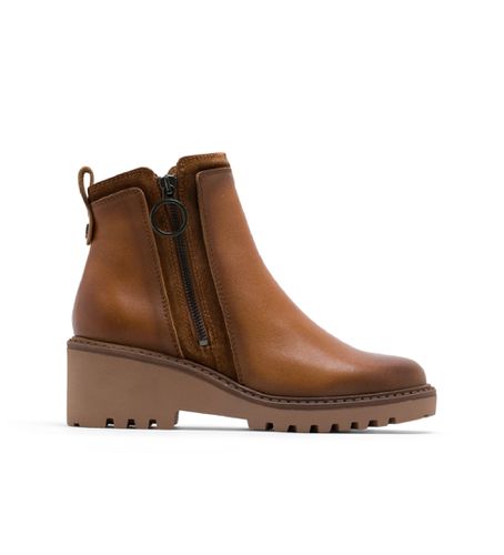 Bottines en cuir avec semelle compensée et fermeture éclair Leona Brown (36), Marron, 5 à 8 cm, Casuel - Porronet - Modalova