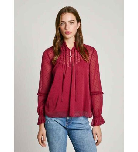 PL304944 Chemisier Odette marron (XS), Casuel, Grenat, Polyester, Manche longue - Pepe Jeans - Modalova