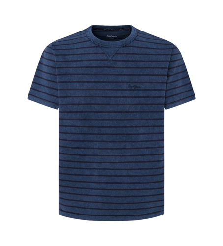 PM509644 T-shirt rayé Silverton (S), Bleu, Casuel, Manche courte, Le coton biologique, Durable, Marine - Pepe Jeans - Modalova