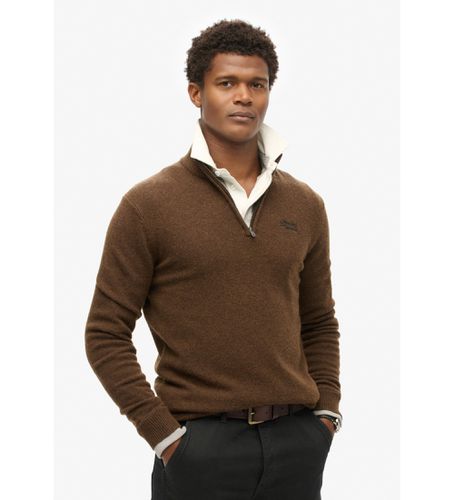 M6110640A Pull brodé Essential brown (XXL), Marron, Casuel, Laine - Superdry - Modalova