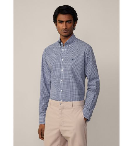 HM309967 Essential Gingham Shirt (S), Casuel, Coton, Manche longue, Marine - Hackett London - Modalova