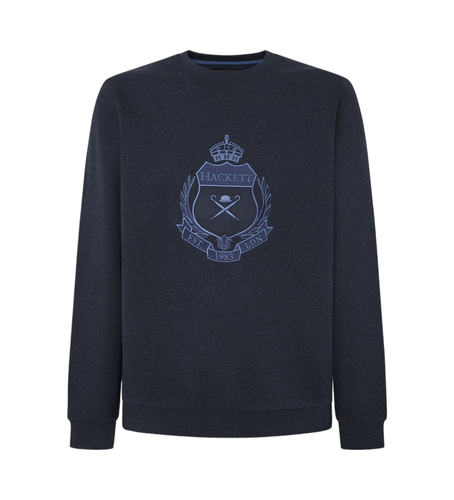 HM581280 Heritage Emb Crew Sweatshirt (S), Casuel, Coton, Marine - Hackett London - Modalova