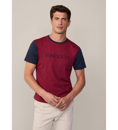 HM500845 T-shirt Heritage Mult marron (XS), Rouge, Casuel, Grenat, Coton, Manche courte - Hackett London - Modalova