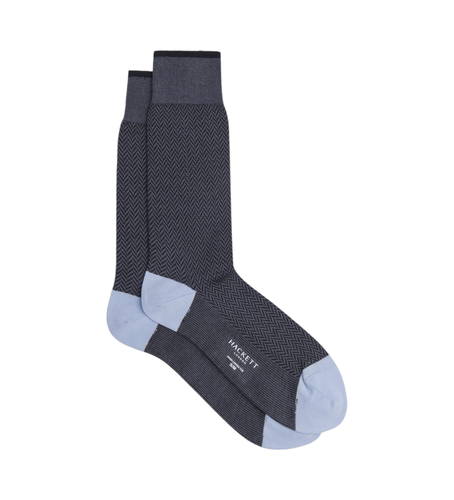 HMU30100 Chaussettes à chevrons grises (M-L), Homewear, Coton - Hackett London - Modalova