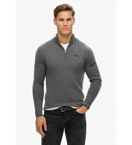 M6110640A Pull en maille demi-zip avec broderie essentiel (XXL), Casuel, Laine - Superdry - Modalova