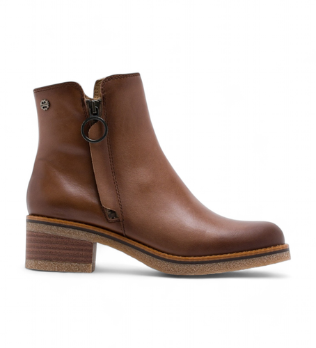 Bottines en cuir Ginger marron (36), 5 à 8 cm, Fermeture éclair, Casuel - Porronet - Modalova