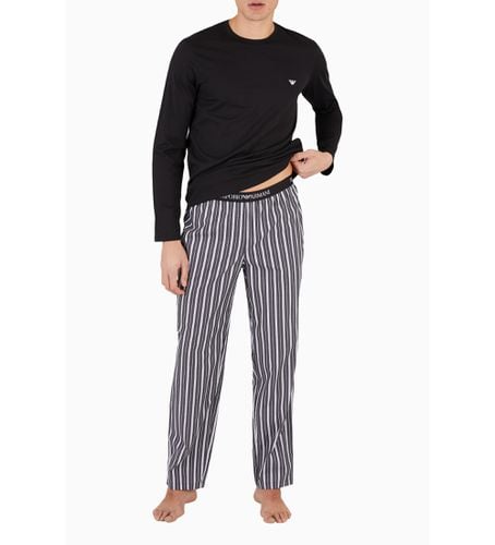 F576 Pyjama avec pantalon en jacquard tricoté avec motif all-over , (L), Homewear, Coton, Manche - Emporio Armani - Modalova