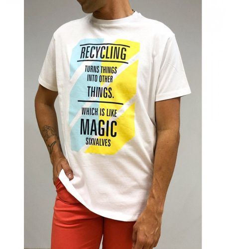 T-shirt Recycling Magic (S), Casuel, Coton, Manche courte - Six Valves - Modalova