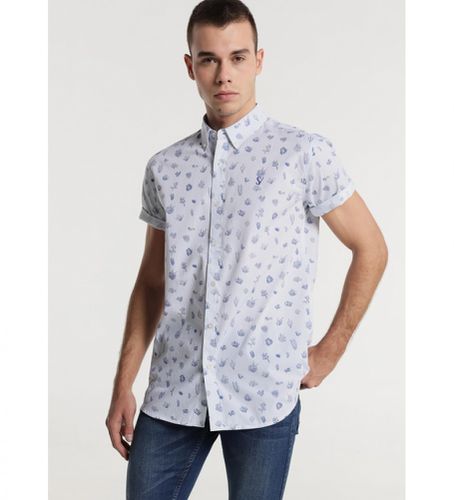 Chemise Popelin Ocean Print (M), Casuel, Coton, Manche courte - Six Valves - Modalova