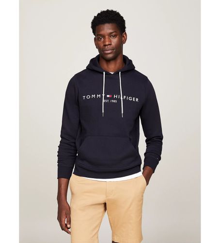 MW0MW10752 Sweat à capuche en molleton de coton extensible avec logo-marino (S), Casuel, Polyester, Manche longue - Tommy Hilfiger - Modalova