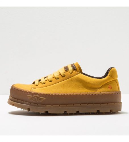 Unisex. 11773115K003_024 Baskets en cuir 1773 Micro Planet moutarde (36), Plat, 1 à 3 cm, Lacets, Casuel, Jaune - Art - Modalova