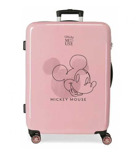 Unisex. 3471821 Mickey Outline medium størrelse kuffert stiv 68cm (OSFA), Casual, Pink, Syntetisk, ABS/Polykarbonat, Mellem - Disney - Modalova