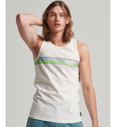 Til mænd. M6010713A Vintage Cali logo tank top (XXL), Casual, Bomuld, Uden ærmer/stropper - Superdry - Modalova