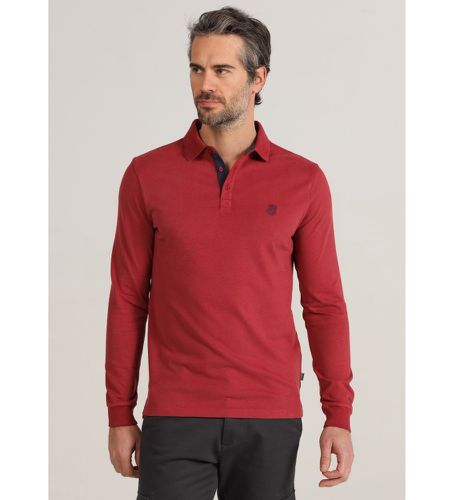 Til mænd. 830285125 Basic langærmet poloshirt (S), Casual, Rødbrun, Bomuld, Lange ærmer - Bendorff - Modalova