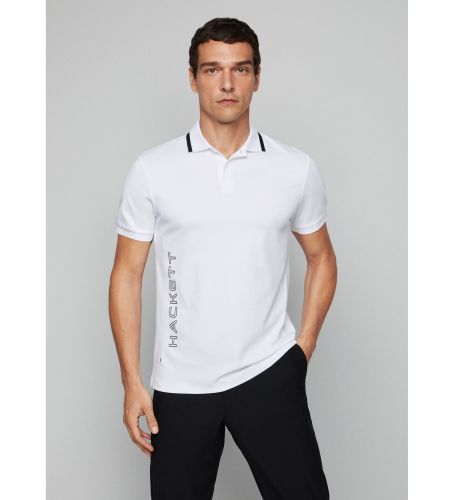 Til mænd. HM563231 Tech Placket poloshirt (XL), Casual, Bomuld, Korte ærmer - Hackett London - Modalova