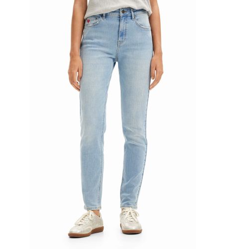 Til kvinder. 24SWDD26 Slim push-up jeans (34), Casual, Bomuld, Denim - Desigual - Modalova