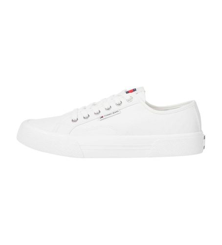 Til mænd. EM0EM01365 Lace Up Canvas Sneakers (44), Stof, Fast, Blonder, Casual - Tommy Jeans - Modalova