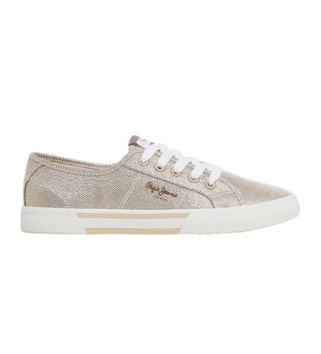 Til kvinder. PLS31439 Brady Party Basic Sneakers (36), Guldfarvet, Fast, Blonder, Casual - Pepe Jeans - Modalova