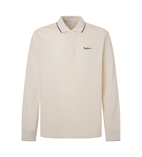 Til mænd. PM542102 Polo Hans Ls (S), Casual, Lange ærmer, Økologisk bomuld, Bæredygtig - Pepe Jeans - Modalova